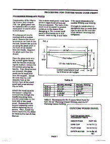 08 - Custom Wood Door Front parts for Thermador Warming Drawer WD24QW from AppliancePartsPros.com