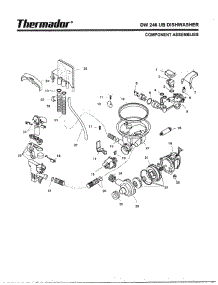 16 - Component Assemblies parts for Thermador Dishwasher DW246UB (FD 7711-7912) from AppliancePartsPros.com