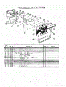 09 - Door parts for Thermador Oven CMT-19 SERVICE CODE H & UP from AppliancePartsPros.com