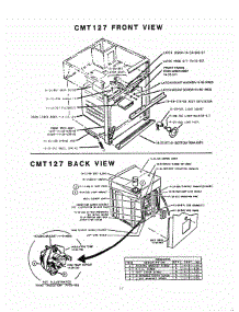 12 - Cmt-127 Front & Back Views parts for Thermador Oven CMT-227 from AppliancePartsPros.com