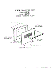 04 - White Collection Door & Front Cosmetic parts for Thermador Range CMT227W from AppliancePartsPros.com