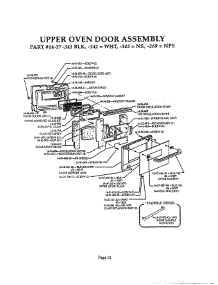 14 - Upper Oven Door parts for Thermador Wall Oven CMT227N-01 from AppliancePartsPros.com