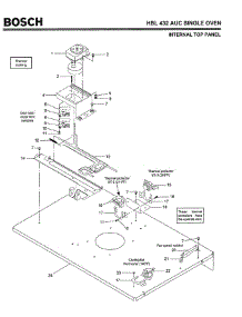03 - Internal Top Panel parts for Bosch Wall Oven HBL432 AUC (FD 8202-) from AppliancePartsPros.com