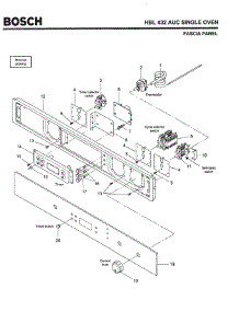 04 - Fascia Panel parts for Bosch Wall Oven HBL432 AUC (FD 8202-) from AppliancePartsPros.com