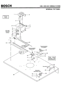 03 - Internal Top Panel parts for Bosch Wall Oven HBL435 AUC (FD 8202-) from AppliancePartsPros.com