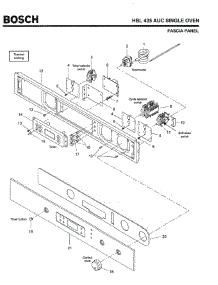 04 - Fascia Panel parts for Bosch Wall Oven HBL435 AUC (FD 8202-) from AppliancePartsPros.com