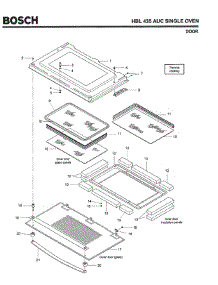 05 - Door parts for Bosch Wall Oven HBL435 AUC (FD 8202-) from AppliancePartsPros.com