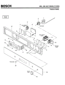 04 - Fascia Panel parts for Bosch Wall Oven HBL436 AUC (FD 8202-) from AppliancePartsPros.com