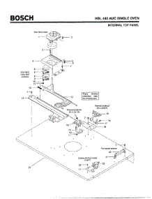 03 - Internal Top Panel parts for Bosch Wall Oven HBL442 AUC (FD 8202-) from AppliancePartsPros.com