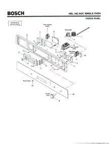 04 - Fascia Panel parts for Bosch Wall Oven HBL442 AUC (FD 8202-) from AppliancePartsPros.com