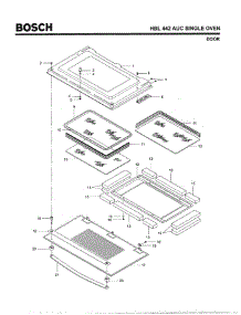 05 - Door parts for Bosch Wall Oven HBL442 AUC (FD 8202-) from AppliancePartsPros.com