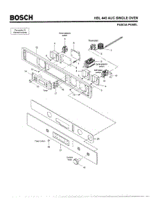 04 - Fascia Panel parts for Bosch Wall Oven HBL445 AUC (FD 8202-) from AppliancePartsPros.com