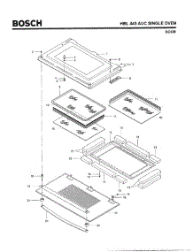 05 - Door parts for Bosch Wall Oven HBL445 AUC (FD 8202-) from AppliancePartsPros.com