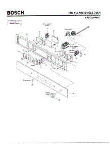 04 - Fascia Panel parts for Bosch Wall Oven HBL446 AUC (FD 8202-) from AppliancePartsPros.com