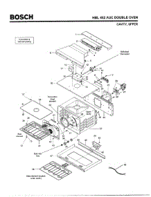 03 - Cavity, Upper parts for Bosch Wall Oven HBL452 AUC (FD 8202-) from AppliancePartsPros.com
