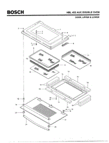 07 - Door parts for Bosch Wall Oven HBL452 AUC (FD 8202-) from AppliancePartsPros.com