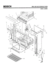 02 - Body, Lower parts for Bosch Wall Oven HBL455 AUC (FD 8202-) from AppliancePartsPros.com