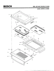 07 - Door parts for Bosch Wall Oven HBL455 AUC (FD 8202-) from AppliancePartsPros.com