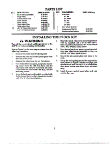 09 - Clock Kit Installation parts for Thermador Oven CMT-21 from AppliancePartsPros.com