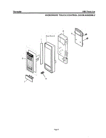 08 - Microwave Touch Control Door Assembly parts for Thermador Microwave MT27S from AppliancePartsPros.com