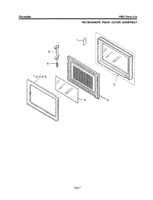 06 - Microwave Main Door Assembly parts for Thermador Microwave MT27W from AppliancePartsPros.com