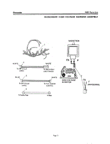 10 - Microwave High Voltage Harness Assembly parts for Thermador Microwave MT27B from AppliancePartsPros.com