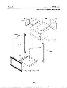 02 - Microwave Duct Exhaust parts for Thermador Microwave MBYS from AppliancePartsPros.com