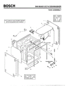 03 - Tank Assembly parts for Bosch Dishwasher SHI66A05 UC/14 (FD 8211-) from AppliancePartsPros.com