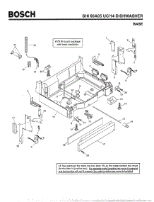 05 - Base parts for Bosch Dishwasher SHI66A05 UC/14 (FD 8211-) from AppliancePartsPros.com