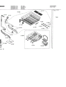 06 - Racks parts for Bosch Dishwasher SHU43C02 UC/14 (FD 8211-) from AppliancePartsPros.com