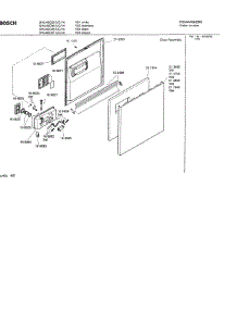 02 - Door Assembly parts for Bosch Dishwasher SHU43C07 UC/14 (FD 8211-) from AppliancePartsPros.com