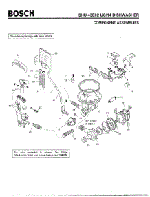 04 - Component Assemblies parts for Bosch Dishwasher SHU43E02 UC/14 (FD 8211-) from AppliancePartsPros.com