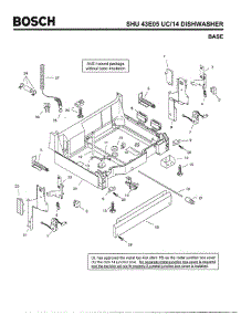 05 - Base parts for Bosch Dishwasher SHU43E05 UC/14 (FD 8211-) from AppliancePartsPros.com
