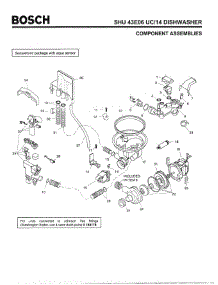 04 - Component Assemblies parts for Bosch Dishwasher SHU43E06 UC/14 (FD 8211-) from AppliancePartsPros.com