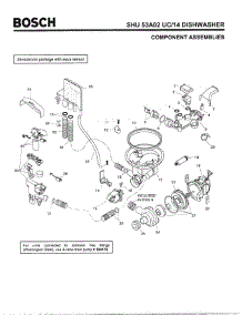 04 - Component Assemblies parts for Bosch Dishwasher SHU53A02 UC/14 (FD 8211-) from AppliancePartsPros.com