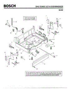 05 - Base parts for Bosch Dishwasher SHU53A02 UC/14 (FD 8211-) from AppliancePartsPros.com