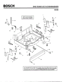 05 - Base parts for Bosch Dishwasher SHU53A06 UC/14 (FD 8211-) from AppliancePartsPros.com