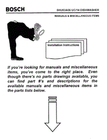 07 - Manuals & Miscellaneous Items parts for Bosch Dishwasher SHU53A06 UC/14 (FD 8211-) from AppliancePartsPros.com
