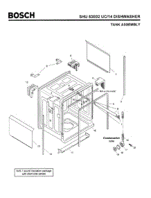 03 - Tank Assembly parts for Bosch Dishwasher SHU53E02 UC/14 (FD 8211-) from AppliancePartsPros.com