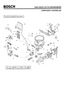 04 - Component Assemblies parts for Bosch Dishwasher SHU53E02 UC/14 (FD 8211-) from AppliancePartsPros.com