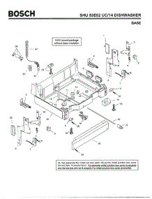 05 - Base parts for Bosch Dishwasher SHU53E02 UC/14 (FD 8211-) from AppliancePartsPros.com
