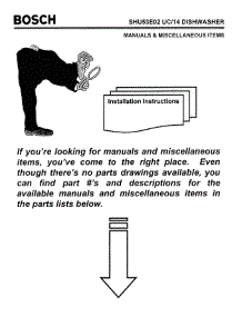 07 - Manuals & Miscellaneous Items parts for Bosch Dishwasher SHU53E02 UC/14 (FD 8211-) from AppliancePartsPros.com