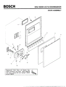 02 - Door Assembly parts for Bosch Dishwasher SHU53E06 UC/14 (FD 8211-) from AppliancePartsPros.com