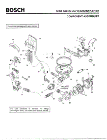 04 - Component Assemblies parts for Bosch Dishwasher SHU53E06 UC/14 (FD 8211-) from AppliancePartsPros.com
