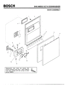 02 - Door Assembly parts for Bosch Dishwasher SHU66E02 UC/14 (FD 8211-) from AppliancePartsPros.com