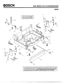 05 - Base parts for Bosch Dishwasher SHU66E02 UC/14 (FD 8211-) from AppliancePartsPros.com