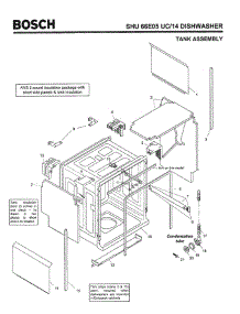 03 - Tank Assembly parts for Bosch Dishwasher SHU66E05 UC/14 (FD 8211-) from AppliancePartsPros.com