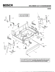 05 - Base parts for Bosch Dishwasher SHU66E06 UC/14 (FD 8211-) from AppliancePartsPros.com