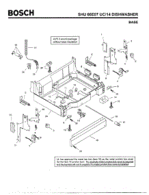 05 - Base parts for Bosch Dishwasher SHU66E07 UC/14 (FD 8211-) from AppliancePartsPros.com