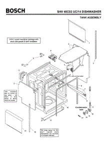 03 - Tank Assembly parts for Bosch Dishwasher SHV46C03 UC/14 (FD 8211-) from AppliancePartsPros.com